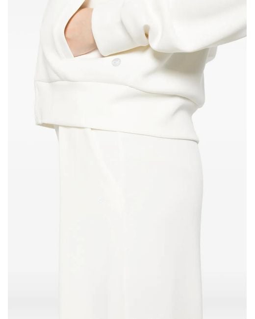 Deha White Elastic-Waist Track Pants