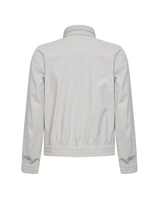 Brunello Cucinelli White Water Resistant Linen Blend Jacket for men