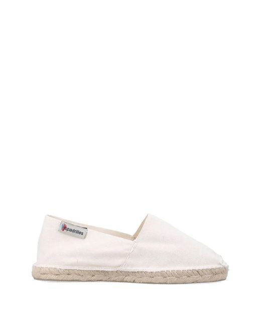Espadrilles White Logo-Patch Canvas