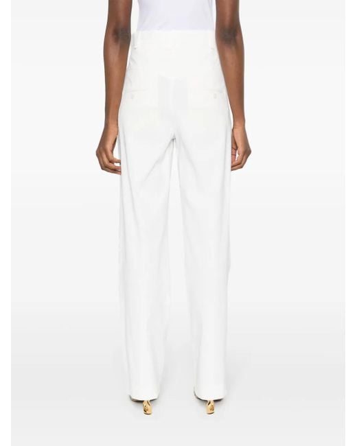 Isabel Marant White Staya Hose Mit Geradem Bein