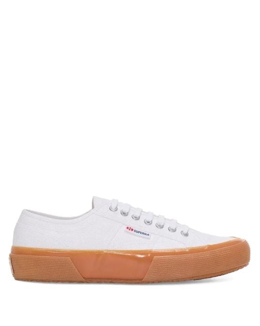Superga White Cotton Sneakers for men