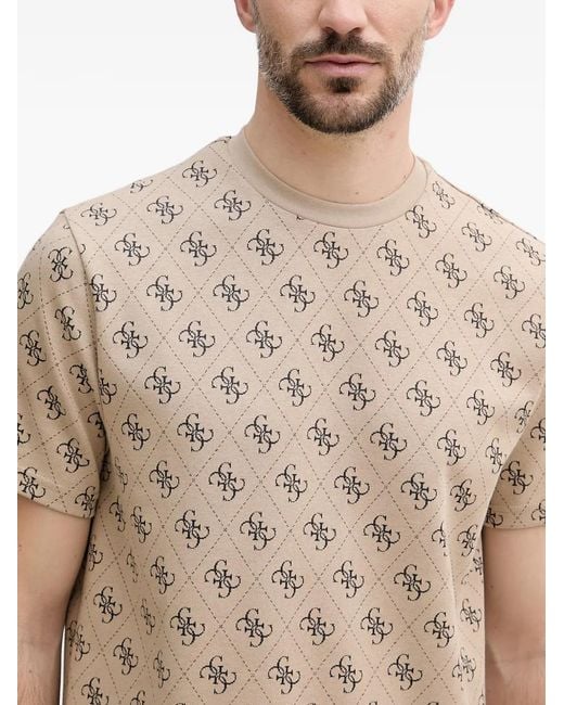 Guess Natural Monogram-Print T-Shirt for men