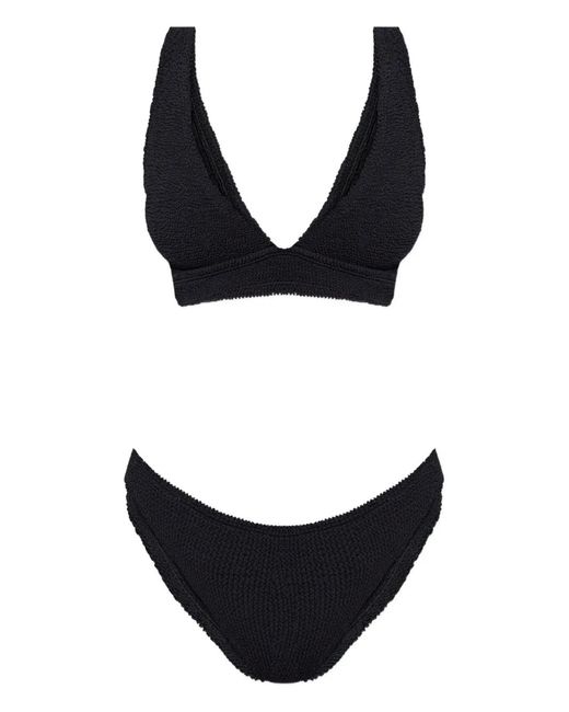 Hunza G Black Carla Crinkle Bikini
