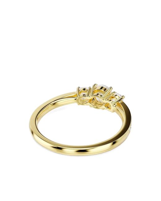 Anello Stilla Attract Con Tre Pietre di Swarovski in Metallic