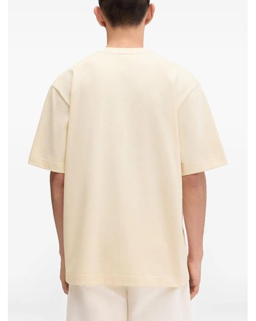Jacquemus Natural T-Shirt With Logo for men