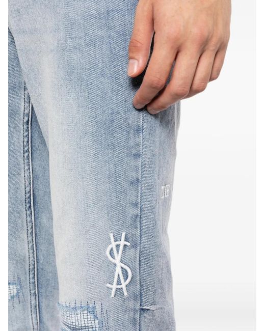 Ksubi Blue Chitch Philly Dollar Tapered Jeans for men