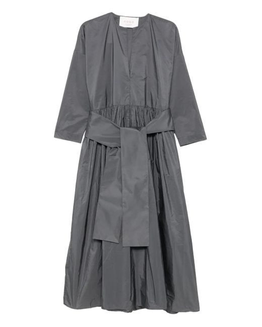 Co.Go Gray Belted Gathered Dress