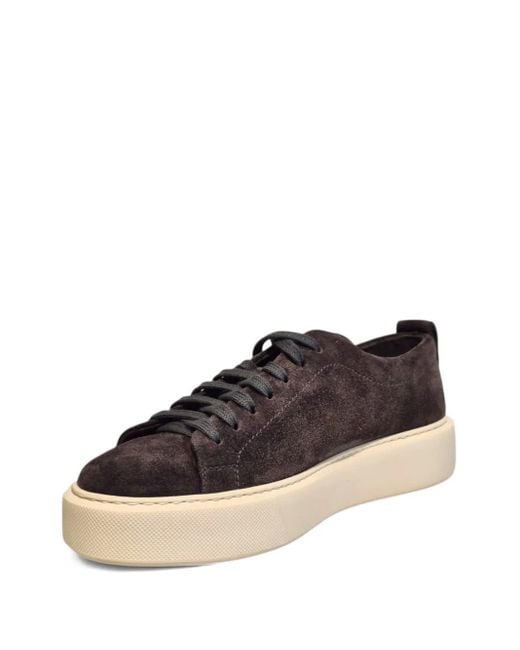 Henderson Brown Suede Platform Sneakers for men
