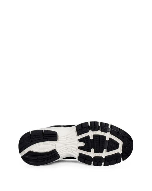 ARMANI EXCHANGE Black Panelled Mesh-Insert Sneakers for men