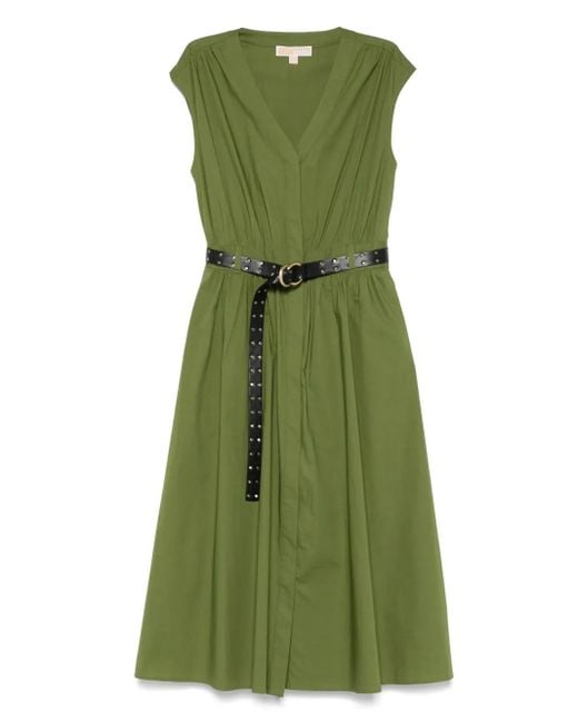 Michael Kors Green Klassisches Midikleid