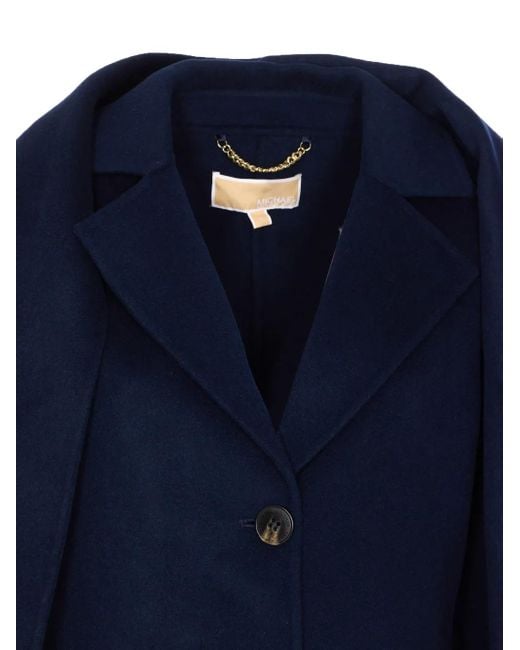 MICHAEL Michael Kors Jas Met Enkele Rij Knopen in het Blue