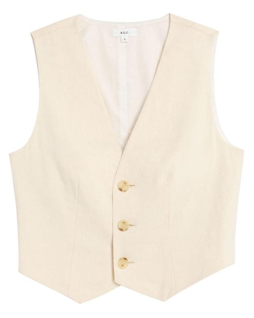 A.L.C. Natural Maxwell Cropped Vest