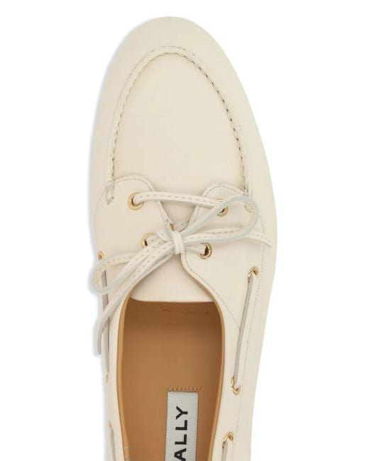 Bally White Pathy Loafers