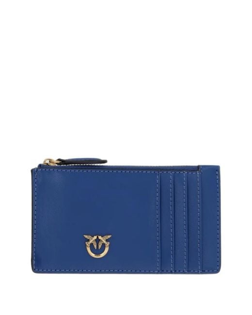 Pinko Blue Love Birds-Hardware Zipped Card Holder