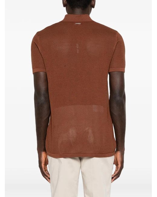 Antony Morato Brown V-Neck Knitted T-Shirt for men