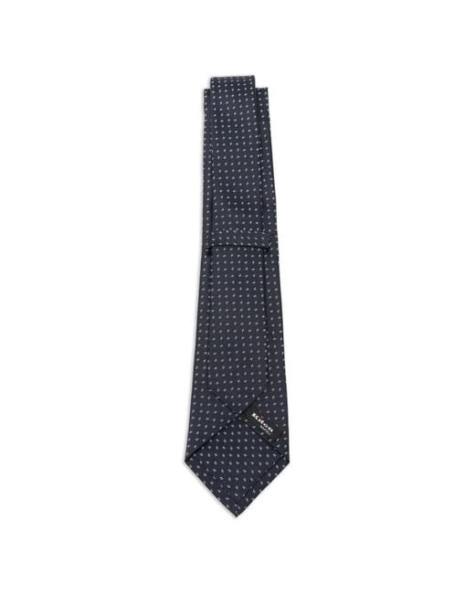 Kiton Blue Cravate En Soie for men