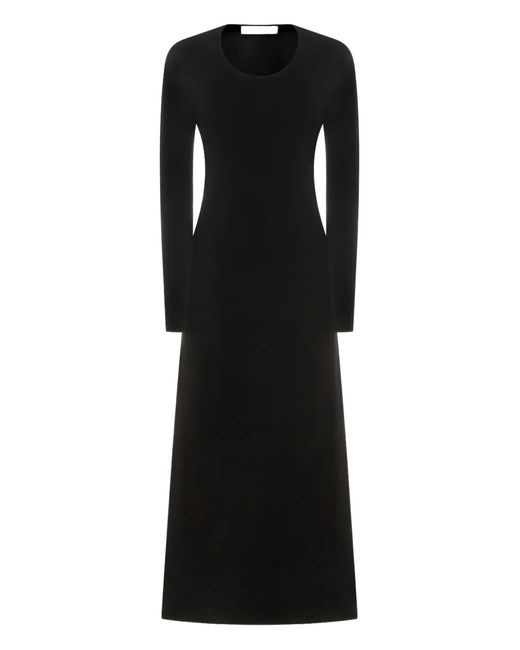 The Row Black Long Sleeve Dress