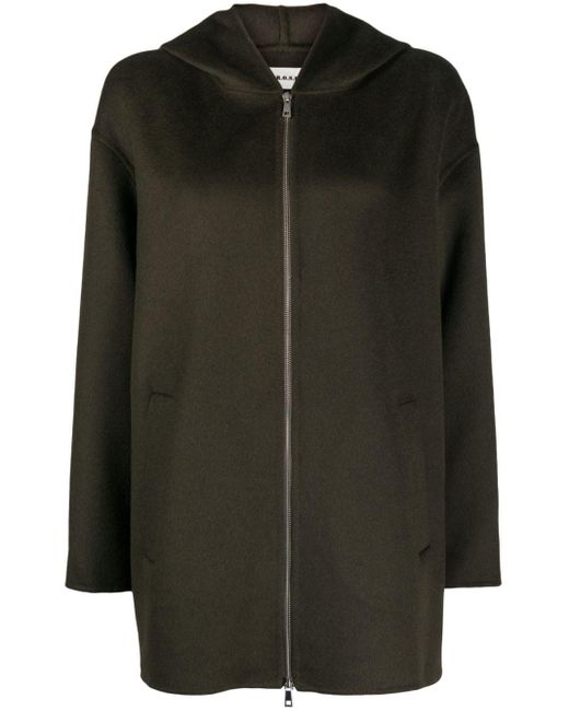 Manteau en laine à capuche P.A.R.O.S.H. en coloris Black