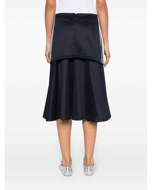 Wales Bonner Blue Mantra Tiered Skirt