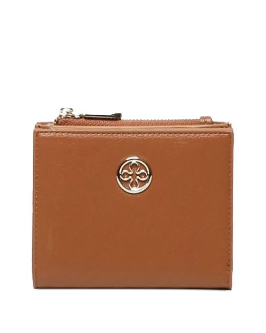 V73 Brown Logo-Plaque Wallet