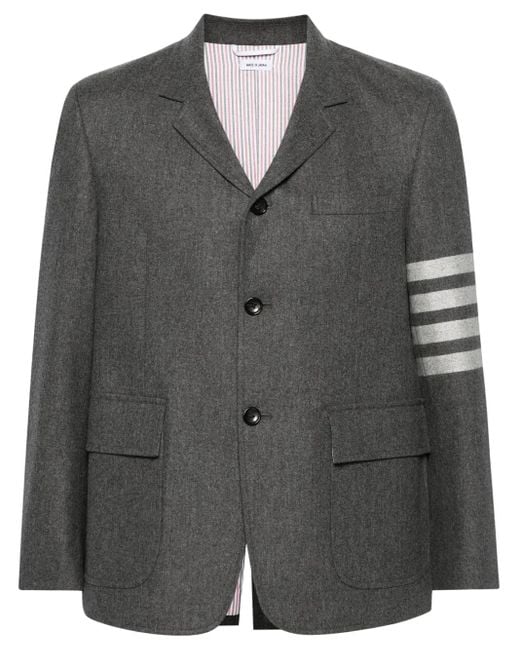 Thom Browne Black 4-Bar Stripe Single-Breasted Blazer for men