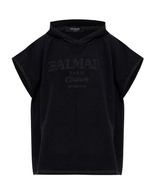 Balmain Pet Met Geborduurd Logo in het Black