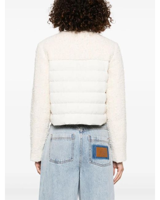 Moncler White Short Natural Dauphin Sport Jacket