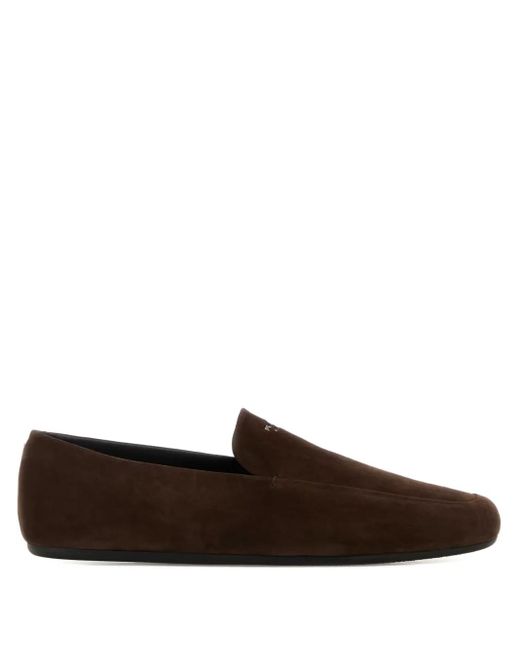 Prada Brown Suede Loafers for men