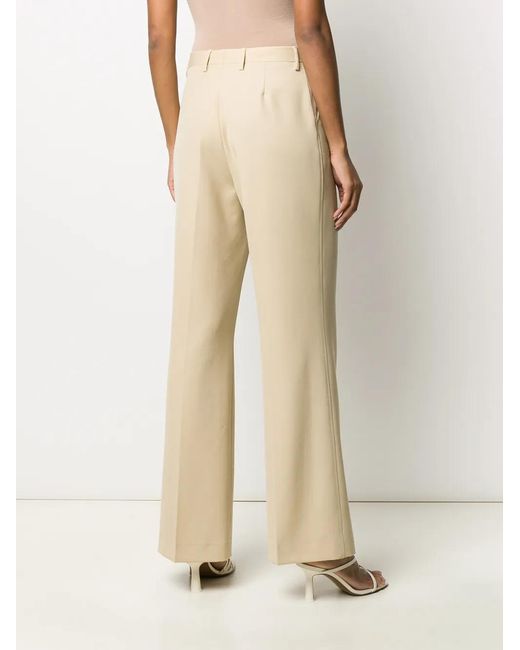 Etro Natural Wide-Leg Tailored Trousers