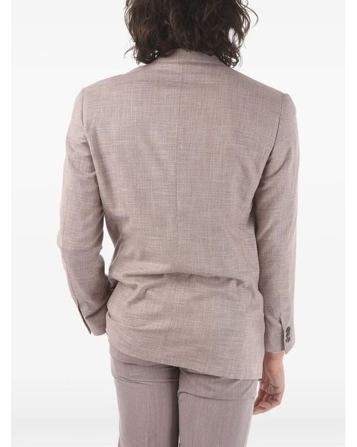 Corneliani Gray Double-Breasted Jacket for men