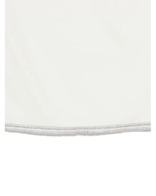 Eleventy White Border Handkerchief for men
