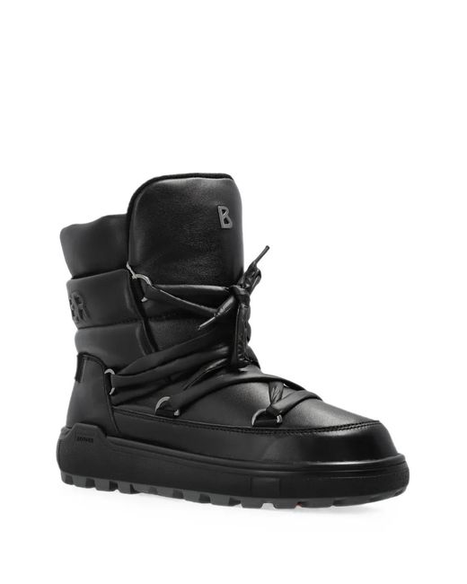 Bogner Black Chamonix Leather Snow Boots