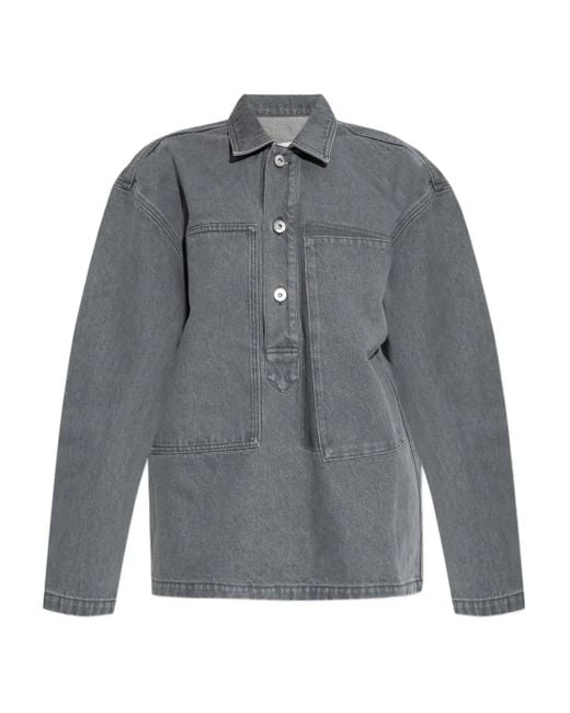 J.W. Anderson ボタン パッチポケット シャツ Gray