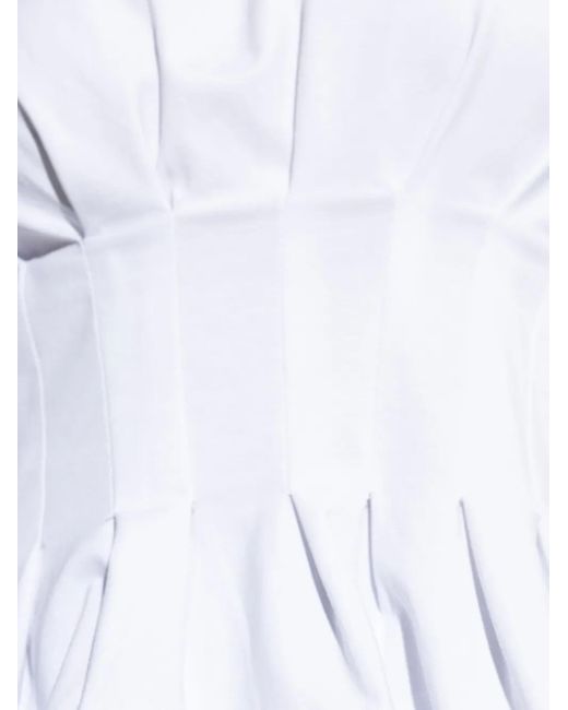 Gestuz White Inez Pleated T-Shirt