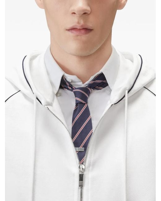 Sudadera Loopback Con Capucha Thom Browne de hombre de color White