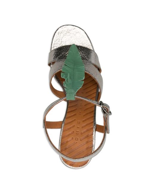 Chie Mihara White Leaf Balia Sandals