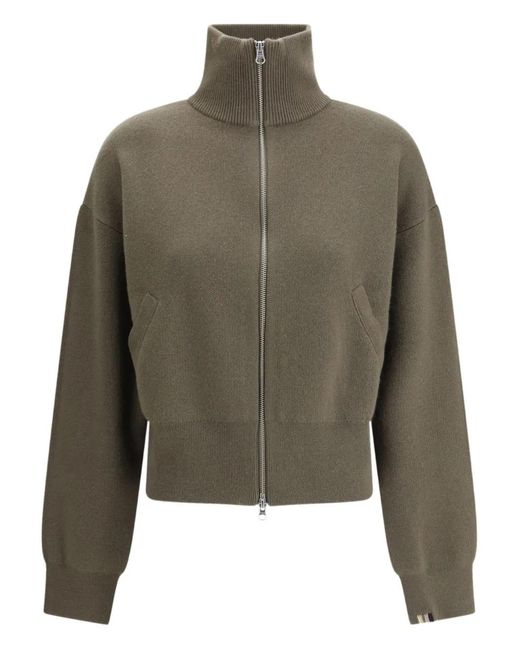 Extreme Cashmere Green Nº 385 Xtra Fab Zip-Up Cardigan
