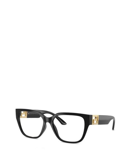 Versace Black Geometric-Frame Glasses