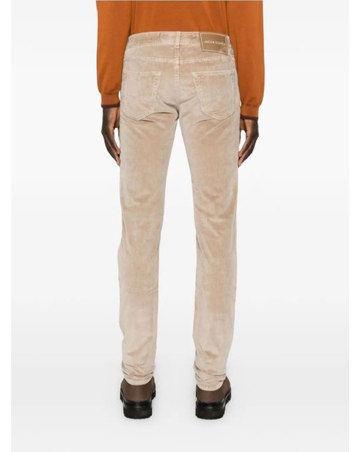 Jacob Cohen Natural Corduroy Five-Pocket Trousers for men