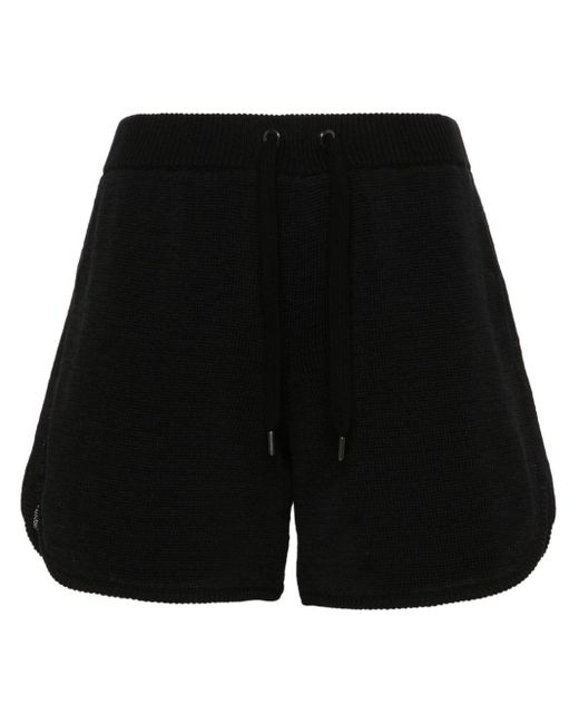 Brunello Cucinelli Black Fisherman's-knit Cotton Shorts