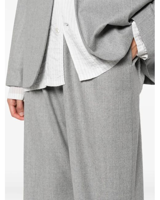 Sofie D'Hoore White Elasticated-Waist Wide-Leg Trousers