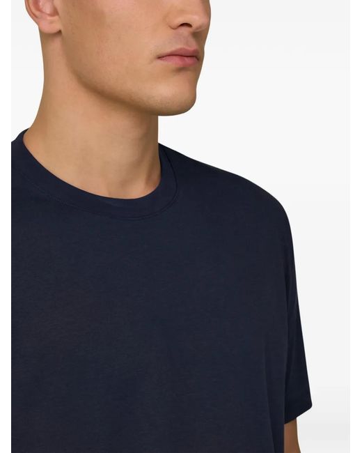 Boggi Blue T-Shirt À Patch Logo for men