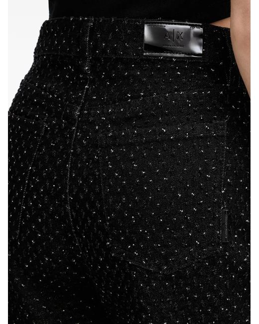 ARMANI EXCHANGE Black Textured Jeans