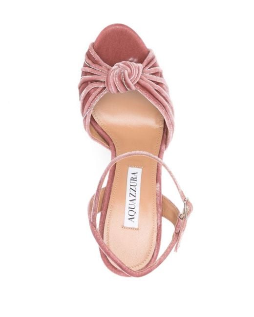 Atelier Plateau 140mm platform sandals di Aquazzura in Pink