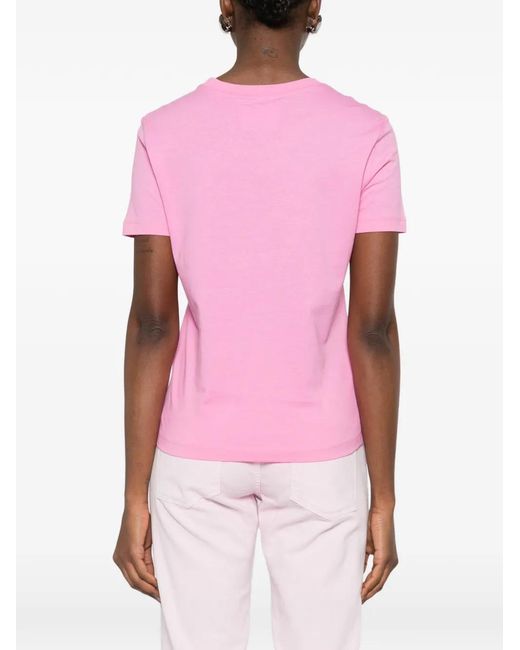 Versace Jeans Couture Pink Logo-Print T-Shirt