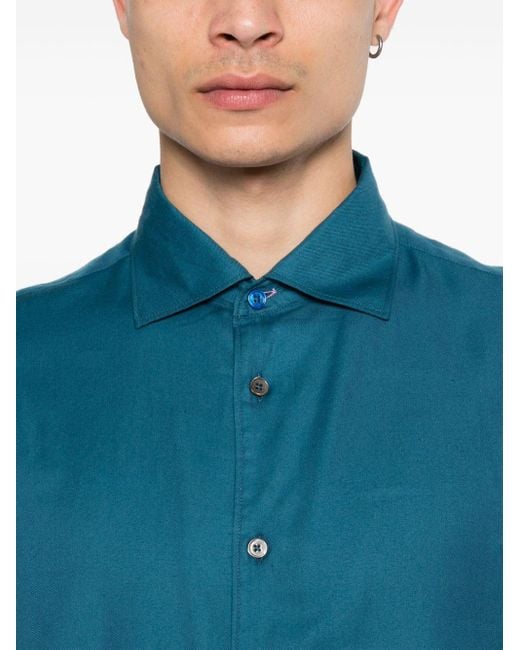 Paul Smith Getextureerd Overhemd in het Blue voor heren