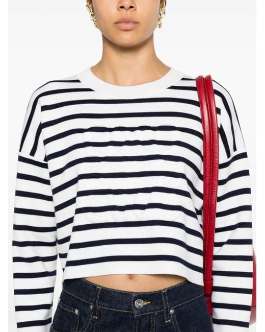 Loewe Blue Wool Striped Sweater