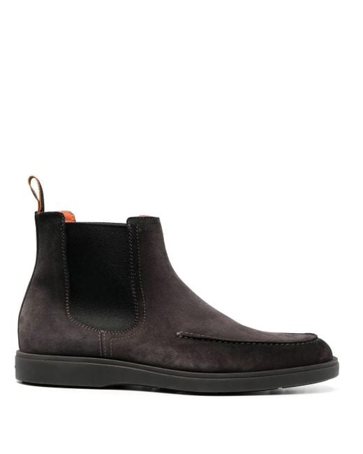 Bottines En Daim Santoni pour homme en coloris Black