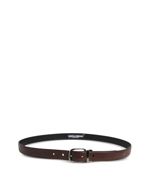 Dolce & Gabbana Black Buckle-Fastening Leather Belt for men