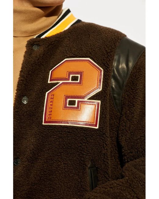 Chaqueta Bómber Bear's Varsity DSquared² de hombre de color Black